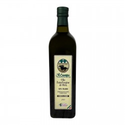 <h5>„Il Campo 100% Italiano”, natives Olivenöl extra, hergestellt mit der Methode der Kaltverarbeitung von in Italien geernteten und gepressten Oliven - Produktionsjahr 2021/2022.</h5>
