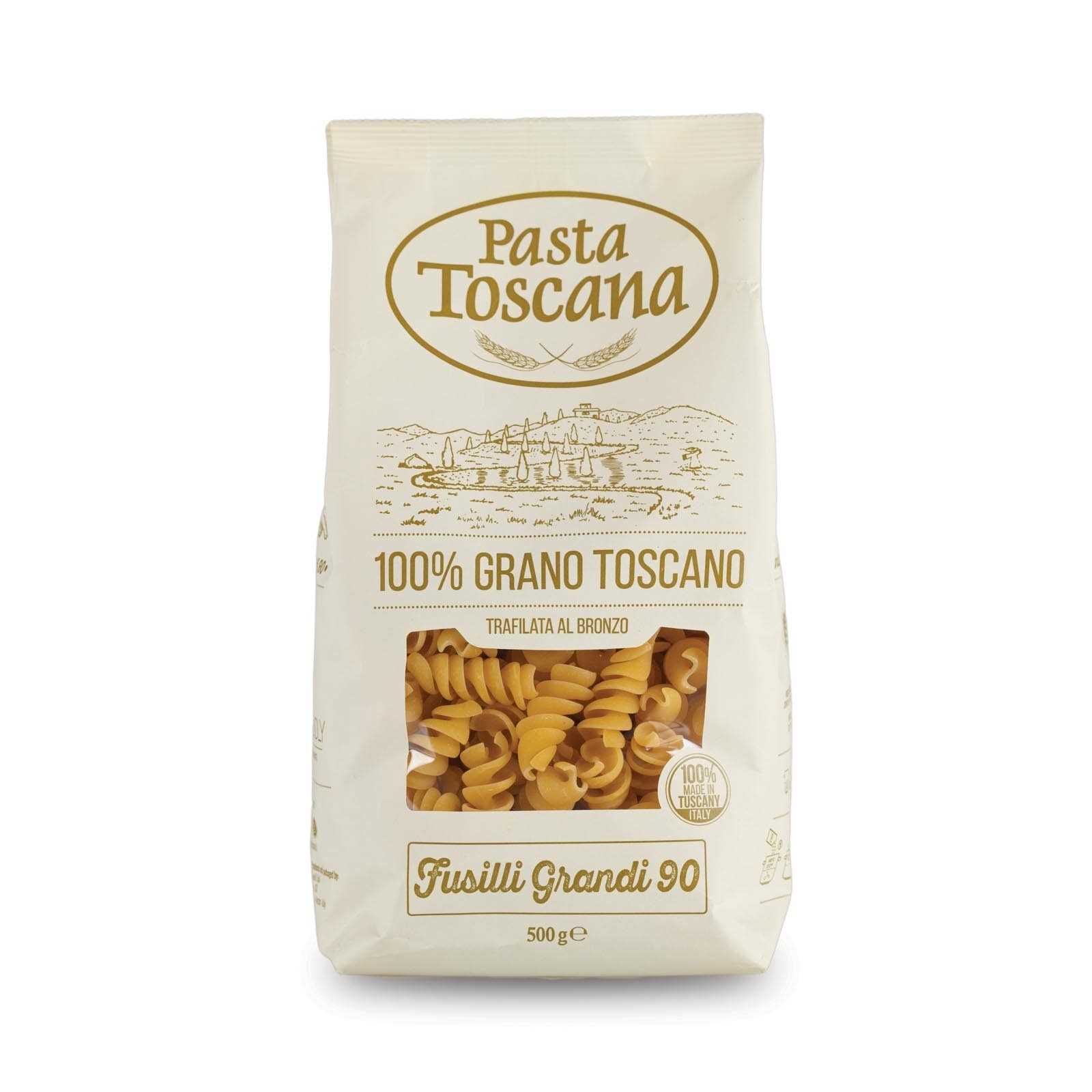 Tuscan durum wheat “Fusilli Grandi”, bronze drawn and slow drying.
