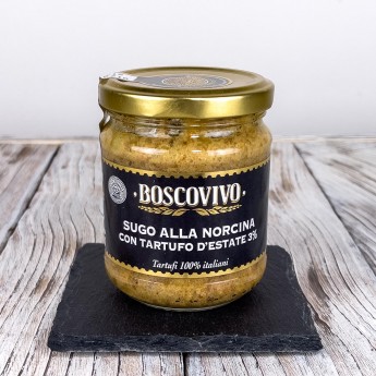 Truffle “Norcina” Pasta Sauce - Summer Truffle 3% Tuber Aestivum Vitt. - 100% Italian.