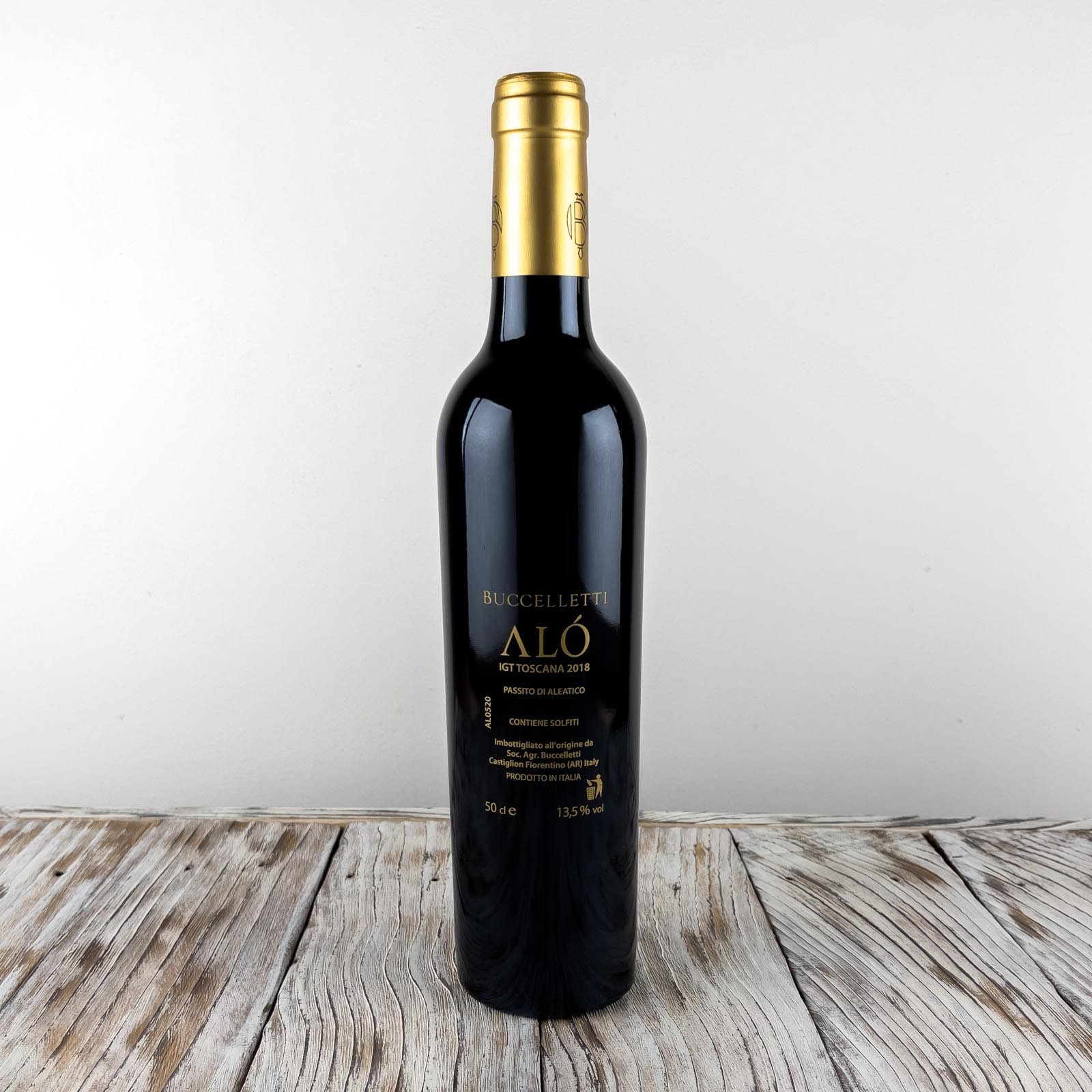 „Alò” von Buccelletti ist ein fruchtiger toskanischer Passitowein mit vollem Geschmack.