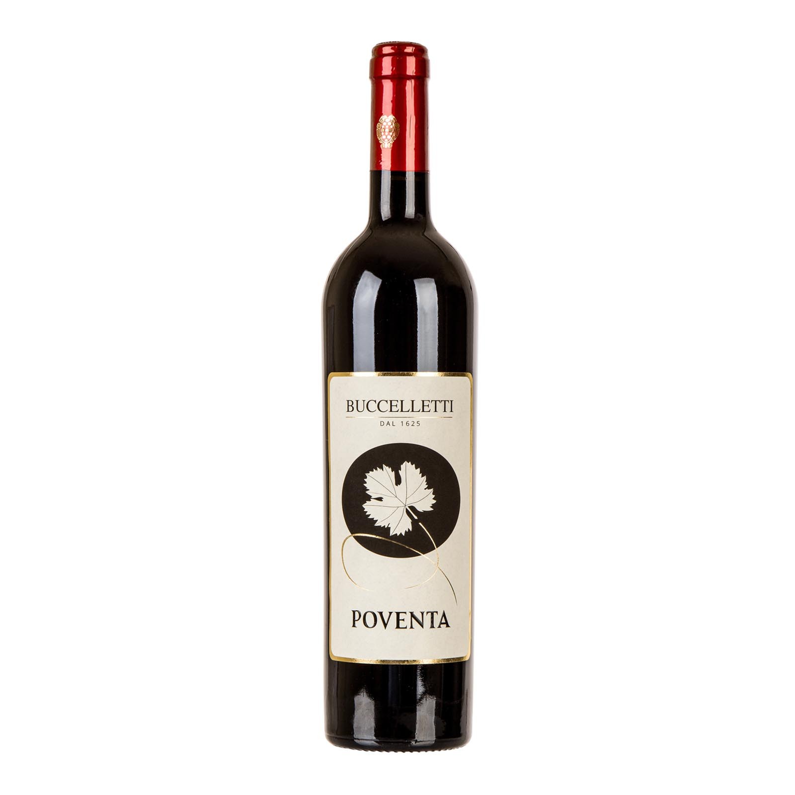„Poventa” of Buccelletti ist ein ernster, warmer, robuster Wein, der zur Alterung geeignet ist und aus einer Mischung von Sangiovese und Syrah hergestellt wird.
